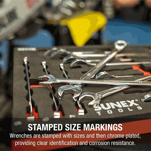 Picture of 13 Pc. V-Groove Metric Wrench Set in EVA Foam 7mm-19mm