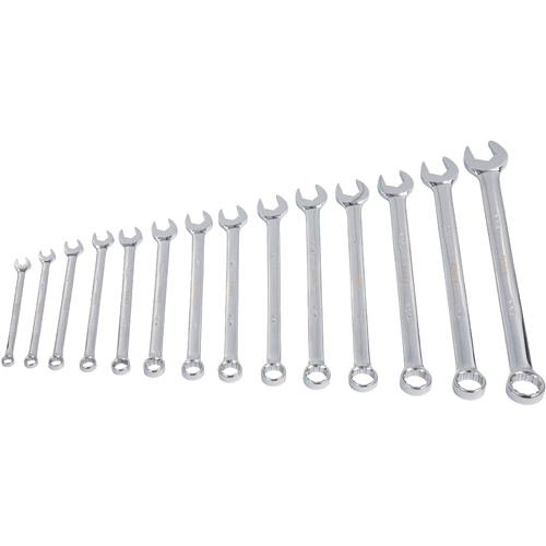 Picture of 14 Pc. SAE Full Polished V-Groove Combination Wrench Set