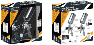 Picture of 3 Pc. Dual Set-Up H.V.L.P. Spray Gun Set